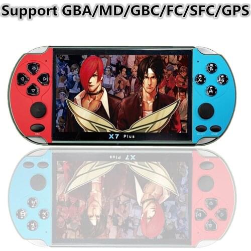 64Bit 5.1" LCD X7 Plus Double Rocker 8G Handheld Retro Game Console Video MP5 Game Players Support Game Saved Progress/TV Output