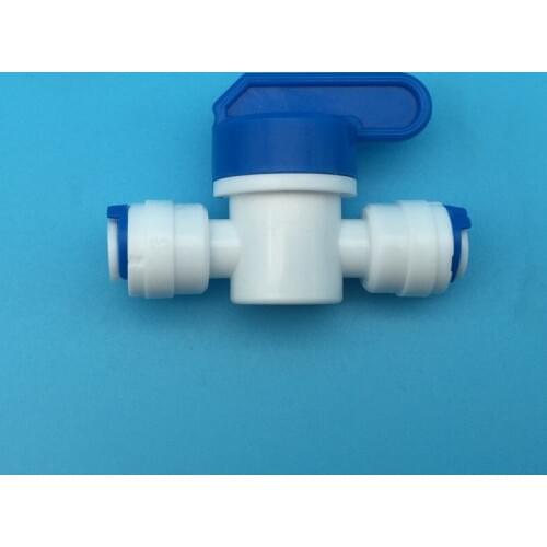 A137 2 Pcs 1/4 Inch Joint Valve 6mm Slip lock Quick-connect Ball Valve Through Switch Butt Pneumatic Pipe Connectors Fittings