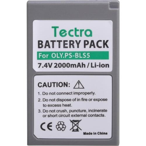 2000mAh 7.4V PS-BLS5 PSBLS50 Battery for Olympus PEN E-PL2,E-PL5,E-PL6,E-PL7,E-PM2, OM-D E-M10, E-M10 II, Stylus1