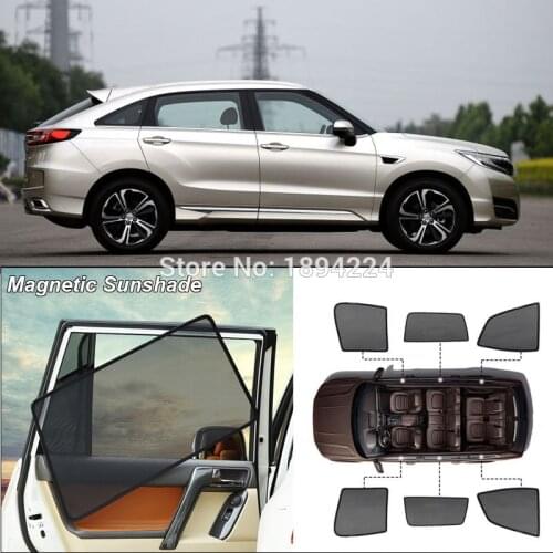 Car Full Side Windows Magnetic Sun Shade UV Protection Ray Blocking Mesh Visor For Honda URV 2017