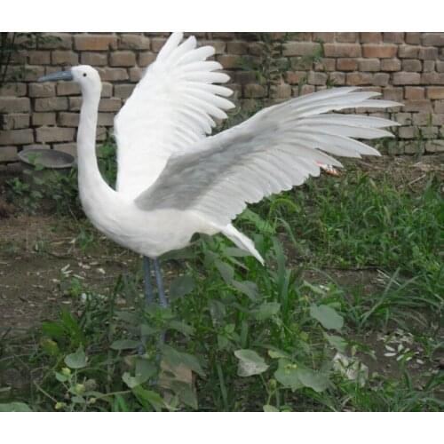 White feathers Egret bird model foam&feathers spreading wings Egret large 60x100cm handicraft,home garden decoration gift a2667