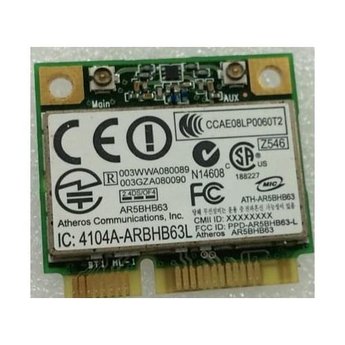Atheros AR5007EG AR2425 AR5BHB63 54Mbps Half Mini Pci-e Wireless Card FRU:42T0979 43Y6511 for IBM SL300.T400.W500.R500.X200
