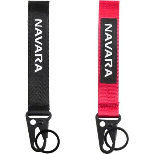 High quality Ribbon Webbing Car key ring Nylon Webbing Keychain with hawk buckle key ring for Nissan NAVARA car Accessories