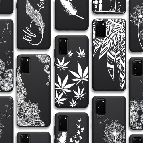 Vogue Art Case for Samsung Galaxy S21 A51 S20 A50 A71 A70 A12 A21S S10 S9 S8 A20 A30 S10e Note 20 10 Plus Ultra Lite Black TPU