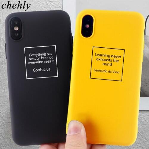 Phone Case for IPhone 6s 7 8 11 12 Mini Plus Pro X XS MAX XR SE Fashion Words Cases Soft Silicone Fitted TPU Accessories Covers