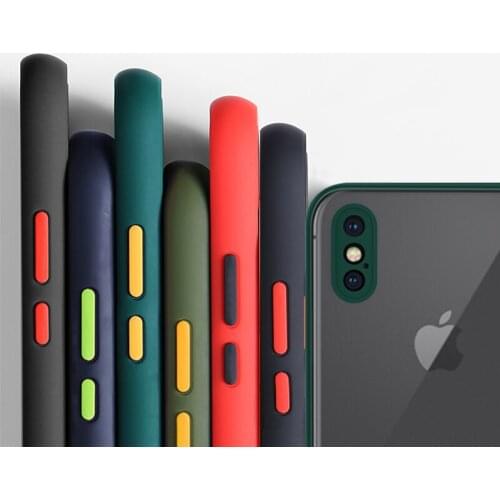 For iPhone Xs Max Colorful Bumper Shockproof Trasparent Phone Case For iPhone X XS XR Ultra Thin Clear Back Cover