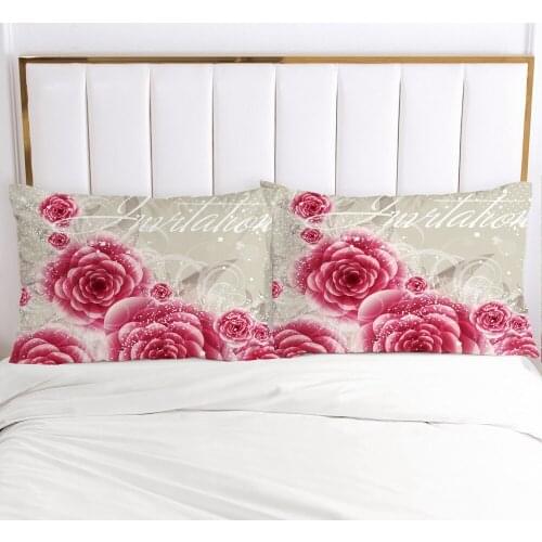 3D Pillowcase Pillow Case Custom 20x26in 20x36in Decorative Pillow Cover Bedding For Wedding Flowers Microfiber Home Textile