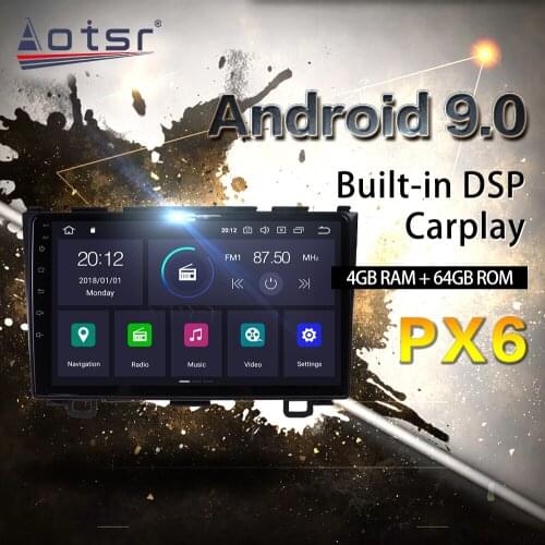 For Honda CRV 2007-2011 Car Multimedia Radio Player Stereo Android 9 DSP 9 inch IPS Screen Built in DSP Audio GPS Navi head unit