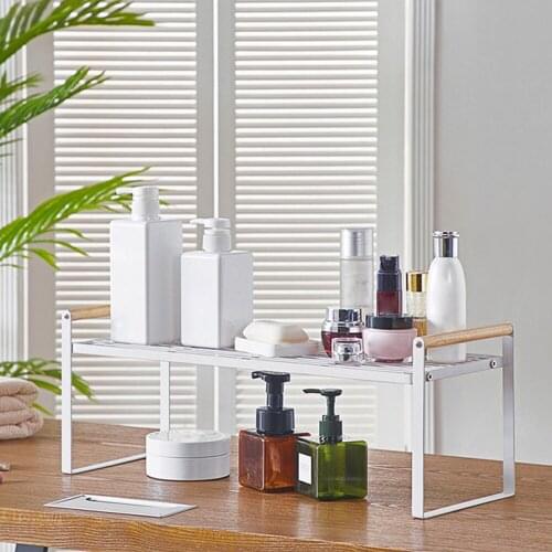 Home Storage Supplies Double-layer Storage Racks Kitchen Iron Seasoning Bottle Holder Bath Shampoo Soap Finishing Organizer