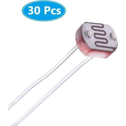 MCIGICM 30 Pcs Photoresistor Photo Light Sensitive Resistor Light Dependent Resistor 5 mm GM5539 5539