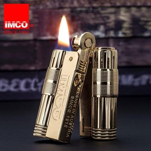IMCO Kerosene Lighter 6700 Stainless Retro Classic Personality Windproof Imitation Gold Mens Smoking Tool