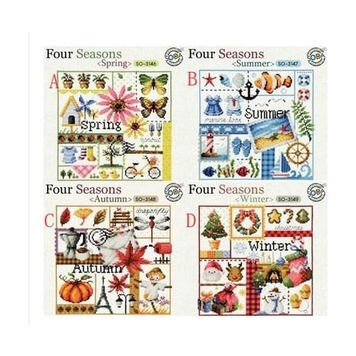 TD Bonnie Rabbit - Birthday cross stitch kit Animal cotton thread Love lock canvas stitching embroidery SODA3146 3147 3148 3149