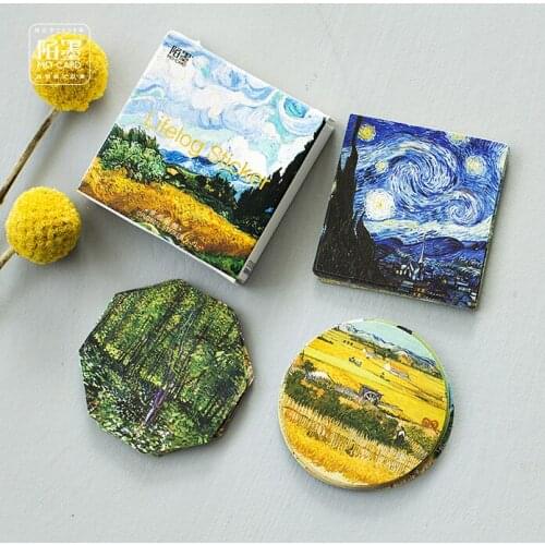 Van Gogh Painting Label Stickers Decorative Stationery Stickers Scrapbooking DIY Diary Album Stick Label