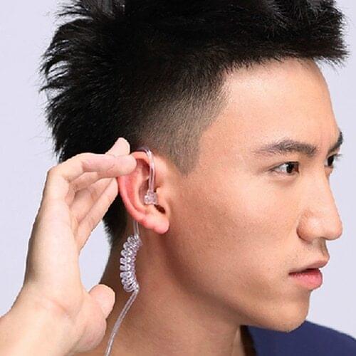 2020 New 1 Pc Single Earphone Stereo Secret Service Air Tube 3.5mm Anti Radiation Mobile Phone Headsets Earphone With Air Pipe