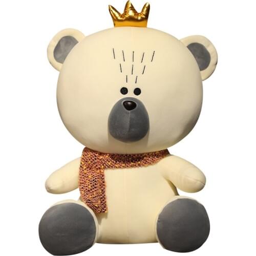 New Huggable Cute Bear Plush Toys Stuffed Animal Crown Doll Soft Pillow Kawaii Teddy Bear Toys for Children Girls Birthday Gift