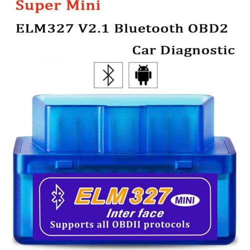 New Auto OBD V2.1 mini ELM327 OBD2 Bluetooth Auto Scanner OBDII 2 Car ELM 327 Tester Diagnostic Tool for Android Windows Symbian