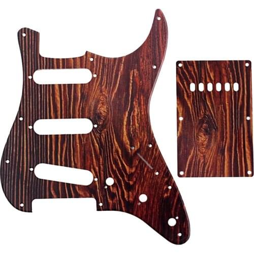 Prewired Loaded Alnico V Pickguard Darkwood Color for ST Guitar Parts Metal