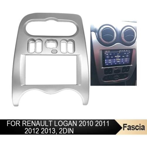 Frame 2 Din For RENAULT Logan DVD Stereo Fascia Sandero Dacia Duster Frame Mount Panel Face Fascia In Dash Installation Trim Kit