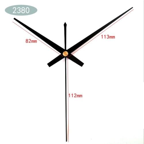 S Shaft Clock Hands 2380#black (just hands) Metal Aluminum DIY Hands Quartz Clock Accessory High quality DIY Clock kits