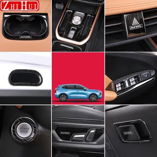 Car Styling Interior Mouldings Black Brush Stickers For Great Wall Haval Hover Jolion 2021 Stainless Steel Stickers Accessories