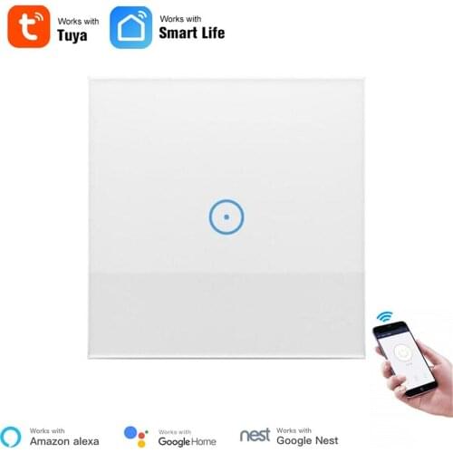 WiFi Switch Alexa Compatible Smart Wall Touch Switch WiFi Switch 220V EU Standard For Light Touch Switch Remote Control Timer