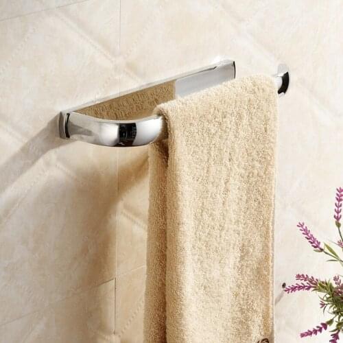 Vidric simple all copper chrome towel rack bathroom towel bar towel ring metal pendant racks