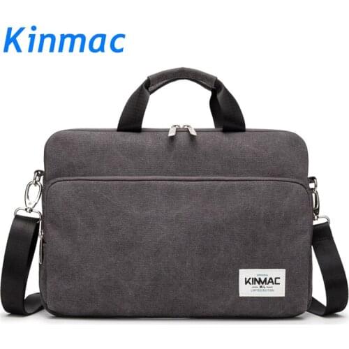 Brand Kinmac Waterproof Messenger Laptop Bag 13,14,15,15.6 inch, Black Canvas Case For MacBook Air Pro 13.3, 15.4 Dropship F107