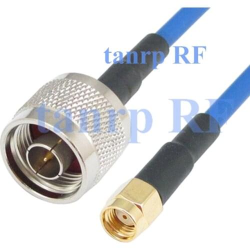 15CM coaxial Flexible blue jacket jumper extension cable RG402 6inch N male plug to RP SMA male RF adapter connector