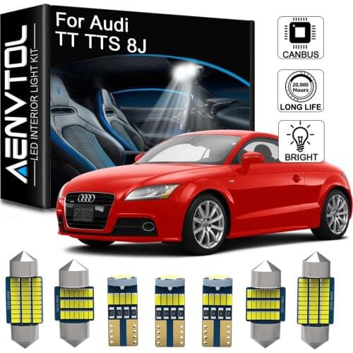 Seker 14Pcs Canbus For Audi TT TTS 8J MK2 Coupe Roadster (2007-2014) LED Interior Lights Dome Map Trunk License Plate Error Free