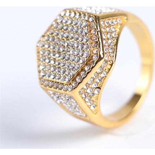 Hip-hop accessories alloy zircon mens ring cool ring party jewelry surprise gift