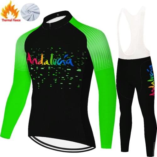 Andalucia Winter Thermal Fleece Maglia Uomo Conjunto Maillot Velo Homme Masculino Camisa Masculina Jersey Ciclismo Ropa Ciclismo