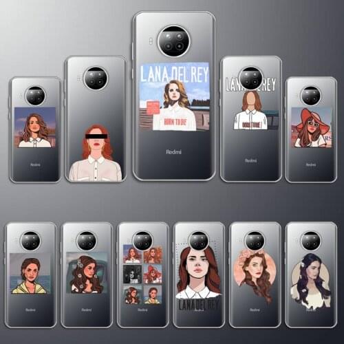 Lana Del Rey Phone Case Transparent for Xiaomi mi Redmi note 10 t 8 9 pro lite 11 Samsung S 8 9 10 20
