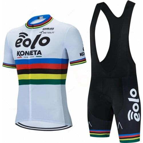 Eolo Kometa Team Cycling Racing Jersey Maillot Ciclismo Short Sleeve Summer Mens Road Cycling Bib Gel Shorts Kit Ropa De Hombre