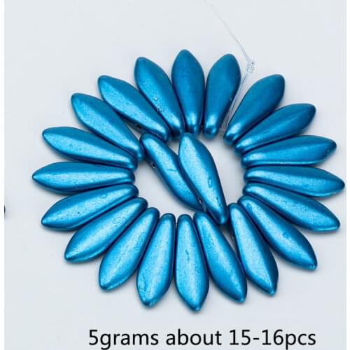 Taidian hot New 2*4mm Glass Beads Metallic Luster With Two Hole Not Faded Native Handcraft For Jewelry Making 5grams About100pcs