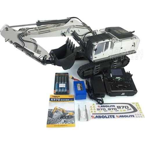 Toys HUINA 2.4G 1/14 RC Remote Control Metal Hydraulic Tracked Truck Excavator K970 FS PL18 Battery TH19231-SMT4