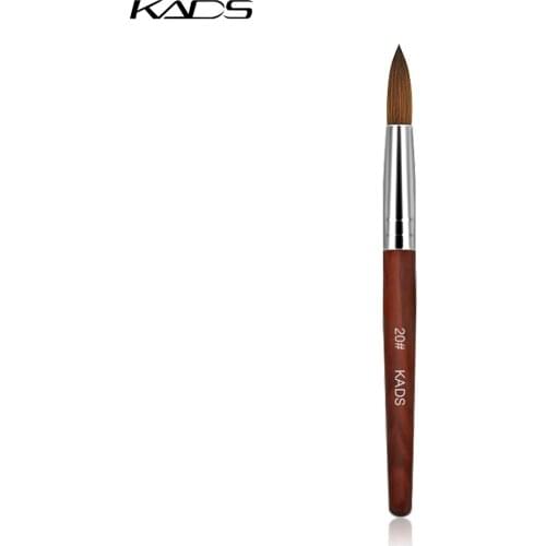 Size 20# Kolinsky Sable Nail Brush UV Gel Nail Pen with Red Wood Handle Painting Drawing Pen for Manicure Material Acrylic Nail