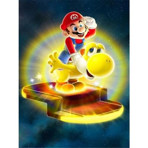 Carton Mario DIY Cross Stitch Embroidery 11CT Kits Needlework Craft Set Printed Canvas Cotton Thread Home Decoration On Room