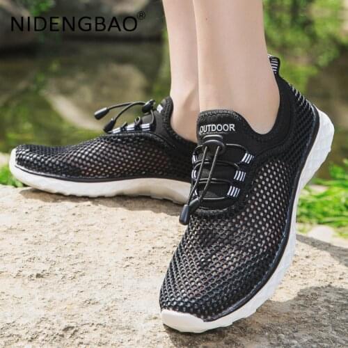 2021 Couple Wading Shoes Mens Womens Sneakers Mesh Breathable Outdoor Walking Fishing Beach Hiking Climbing Water Sports Shoes