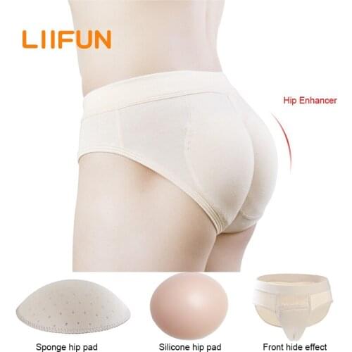 Liifun Crossdresser Panties Sponge Pads Underwear Fake Vagina Panty Hip Enhancer Butt Lifter Shapers Transgender Shemale Breast