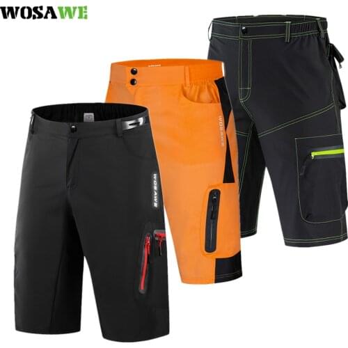 WOSAWE 2020 Top Quality Men Breathable MTB Cycling Shorts Mountain Bike Loose Outdoor Downhill Shorts Water Resistant Bermuda