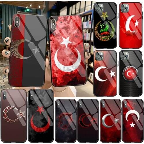 Republic Turkey Flag Ankara Soft Silicone Phone Case Tempered Glass For iPhone 11 Pro XR XS MAX 8 X 7 6S 6 Plus SE 2020 case