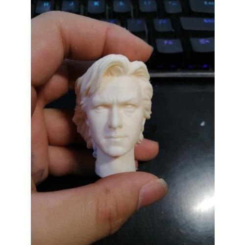 1/6 Scale Old Charles X Professor Unpainted Head Curly Hair Young Version for 12'' Action Figure Body