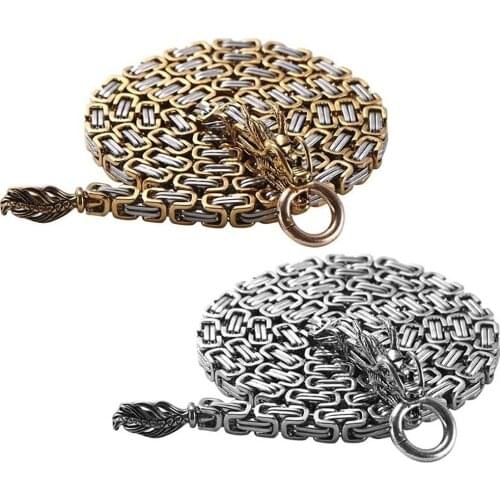 Titanium Steel And Copper Keel Bracelet Necklace Multi Purpose Decoration Outdoor Self Defense Chain Whip Waist Chain Pendant