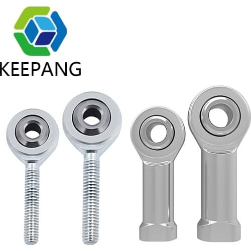 2pcs M3 M4 Fisheye Ball Bearings 3D Printer Parts Rod Ends Joint Thread Aluminum Ball Bearings SI4T/K SI3T/K Fish Eye Part