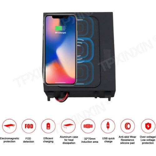 Qi Car wireless charger for Mercedes-Benz C/GLC series 2015-2019 Intelligent Infrared Fast Wireless Sensitive Charging Phone