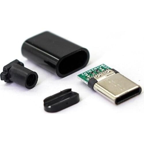 USB 2.0 Type C Connectors Jack Tail usb Male Plug Electric Terminals welding DIY data cable accessories 24 pin 2 / 5 pcs