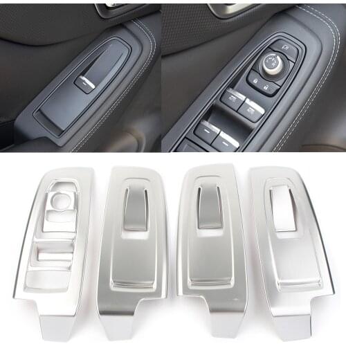 RHD Car Door Interior Window Switch Panel Trim Chrome Cover For Subaru Forester 2019-2020 Decoration Trims