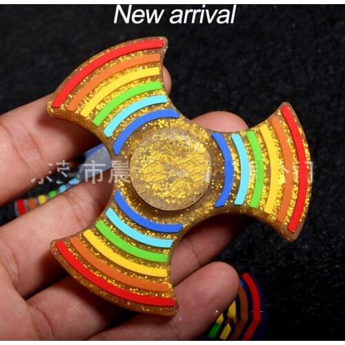 Silica gel rainbow fingertip gyro second generation Do not shake bring your own noctilucent silica gel Fingertip gyroscope