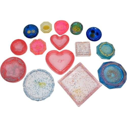 DIY Crystal Epoxy Ashtray Mold Love Plum Blossom Silicone Mould