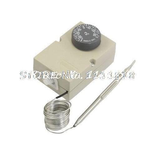 1NC 1NO AC 250V 16A -30-30C Temperature Thermostat Switch Sensor w 63" Capillary
